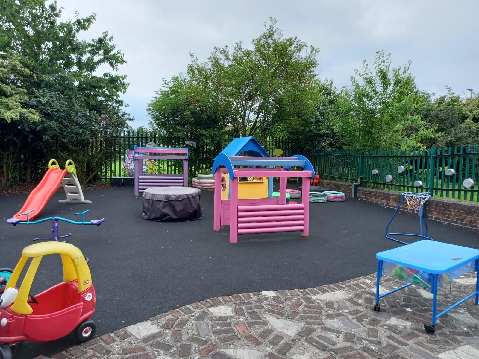 Outside play at Wigmore Under Fives pre-school, Luton