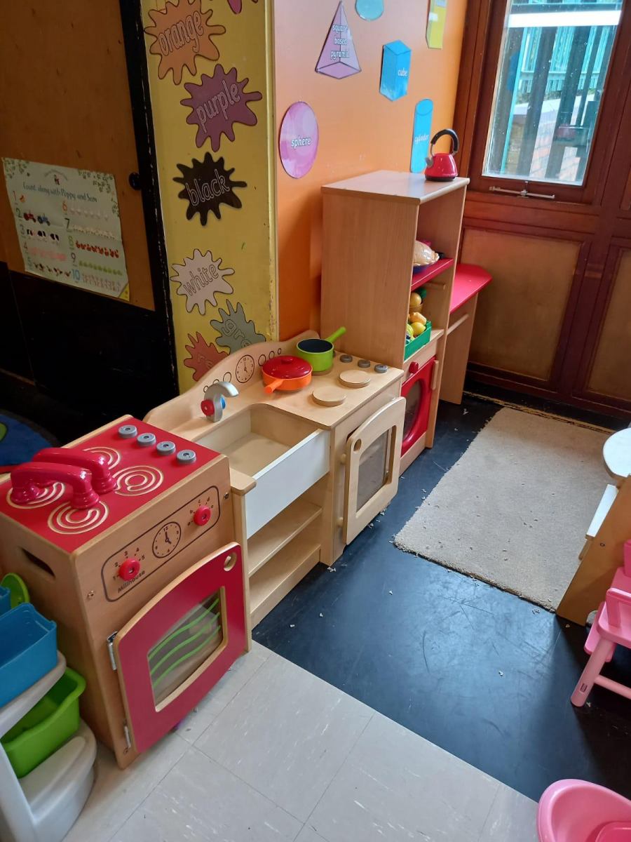 Cooking together at Wigmore Under Fives pre-school, Luton