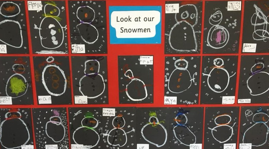 Snowmen at Wigmore Under Fives pre-school, Luton