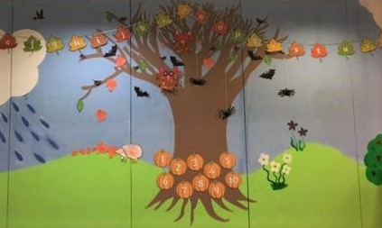 Autumn leaves at Wigmore Under Fives pre-school, Luton