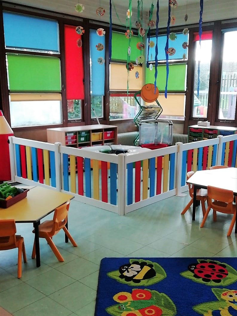 Paint and sand area at Wigmore Under Fives pre-school, Luton